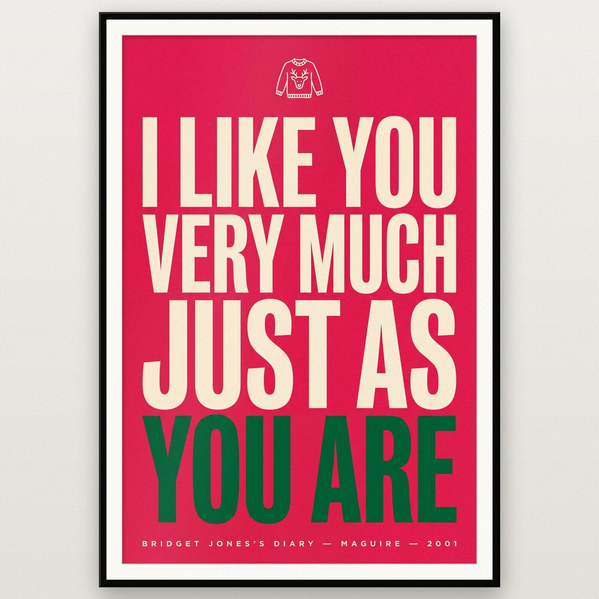 I Like You Very Much Just As You Are Christmas Movie Quote Art Print