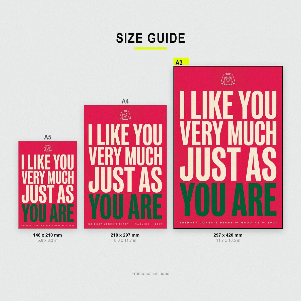 I Like You Very Much Just As You Are Christmas Movie Quote Art Print