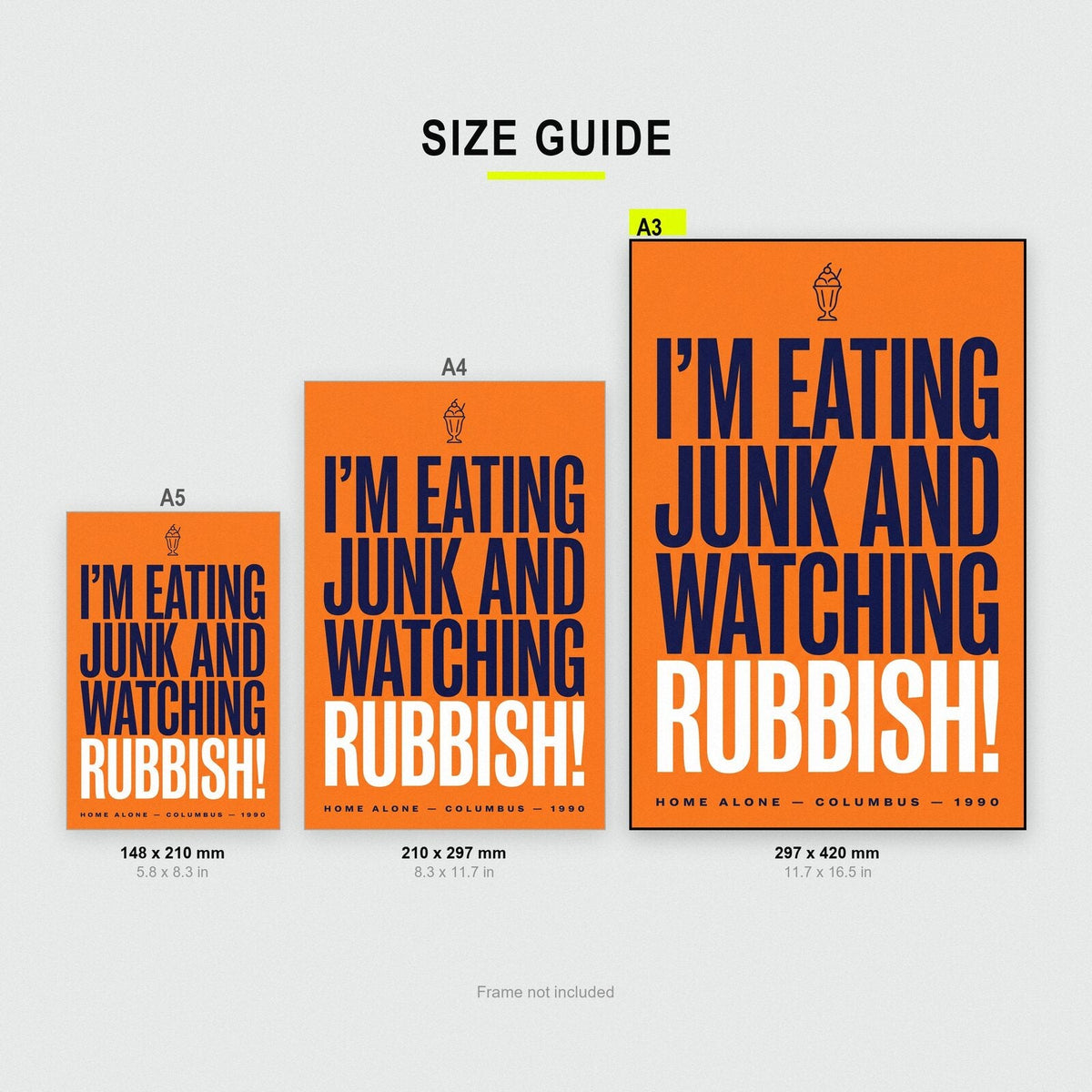 Im Eating Junk And Watching Rubbish Christmas Movie Quote Art Print