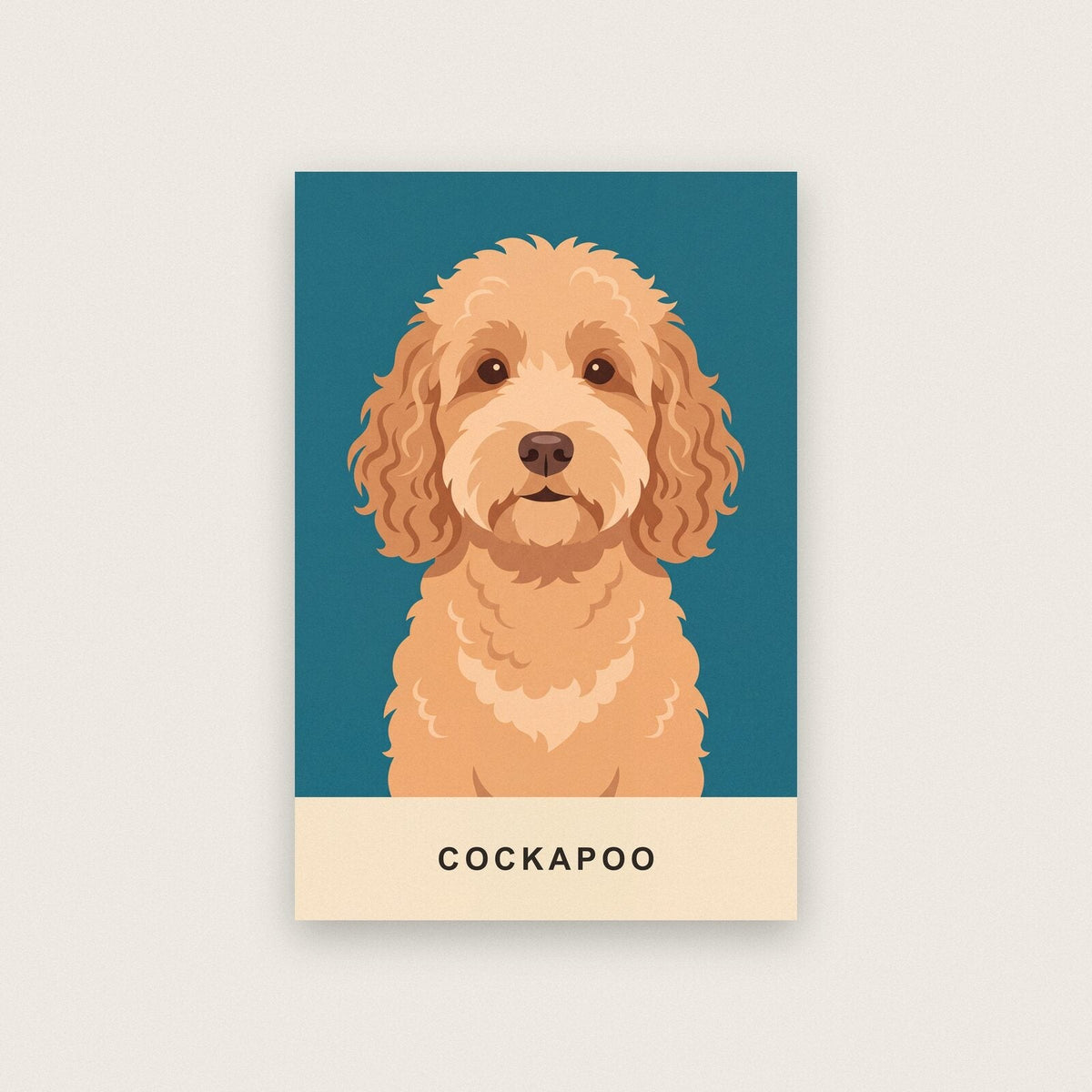Cockapoo Dog Portrait Art Print