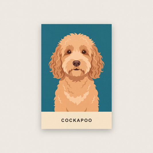 Cockapoo Dog Portrait Art Print