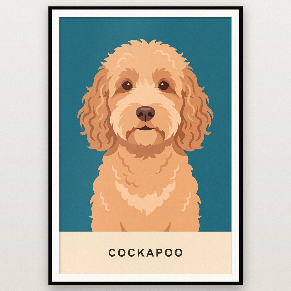 Cockapoo Dog Portrait Art Print