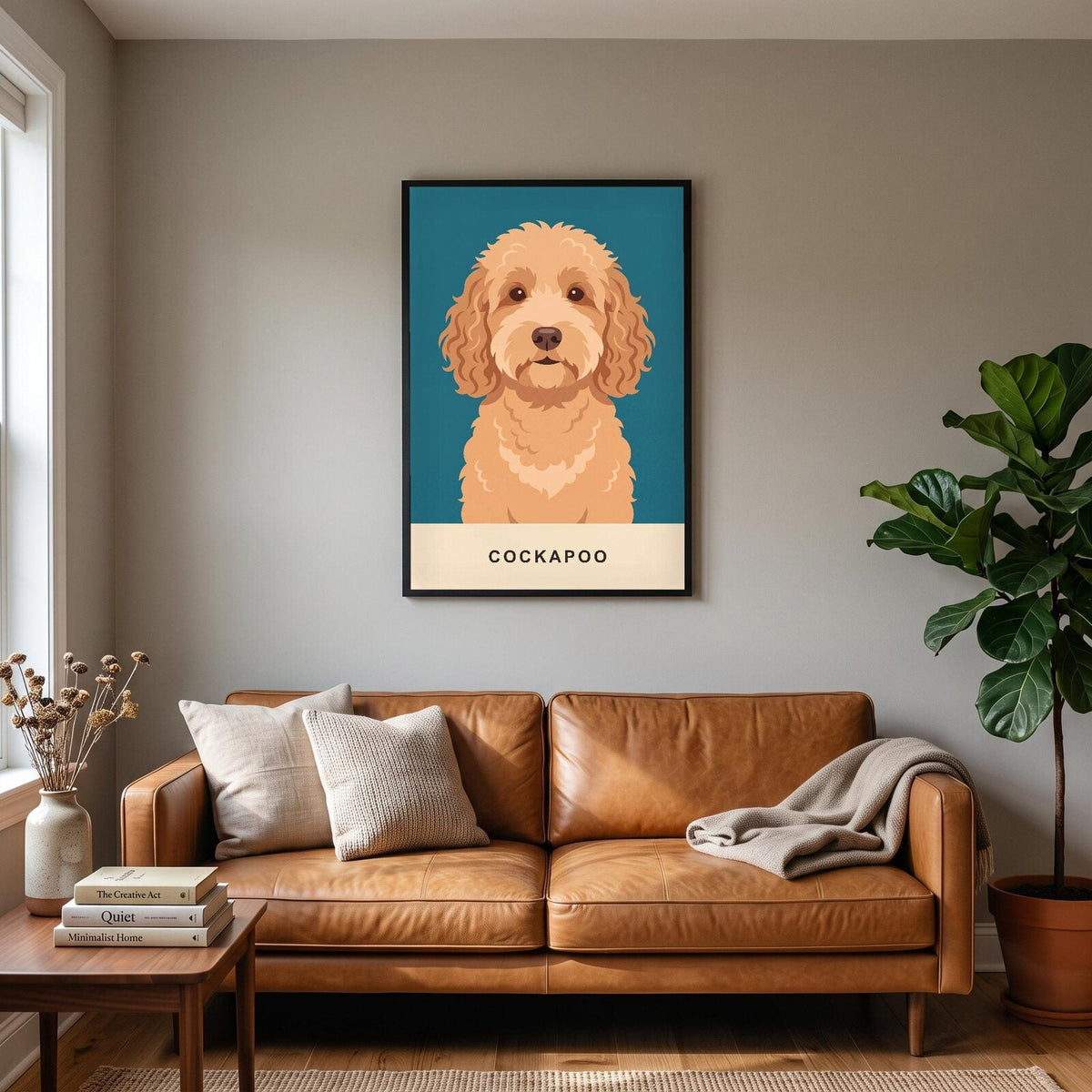 Cockapoo Dog Portrait Art Print