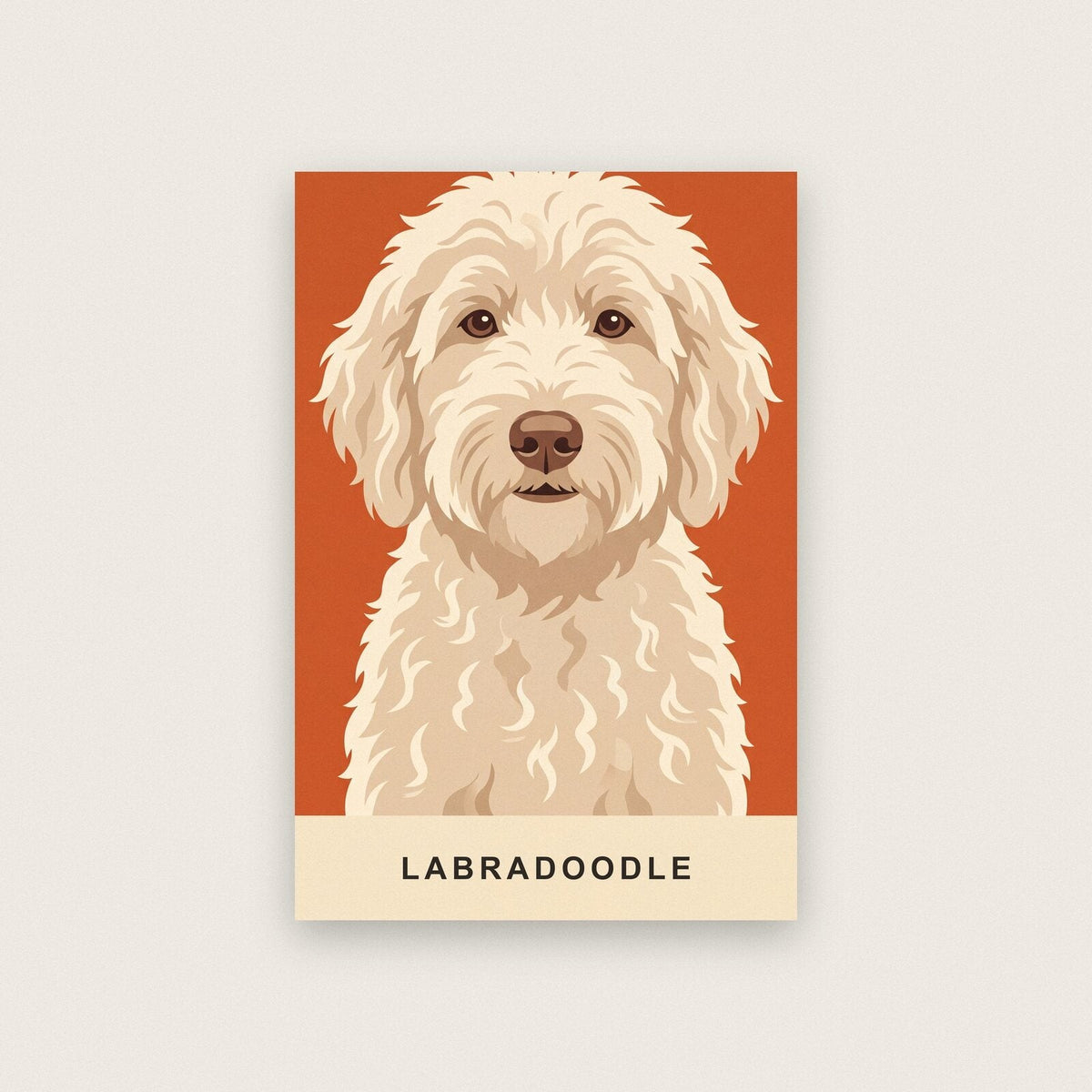 Labradoodle Dog Portrait Art Print
