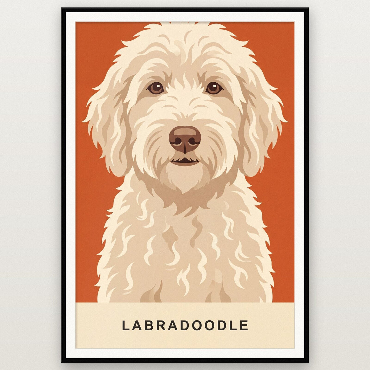 Labradoodle Dog Portrait Art Print