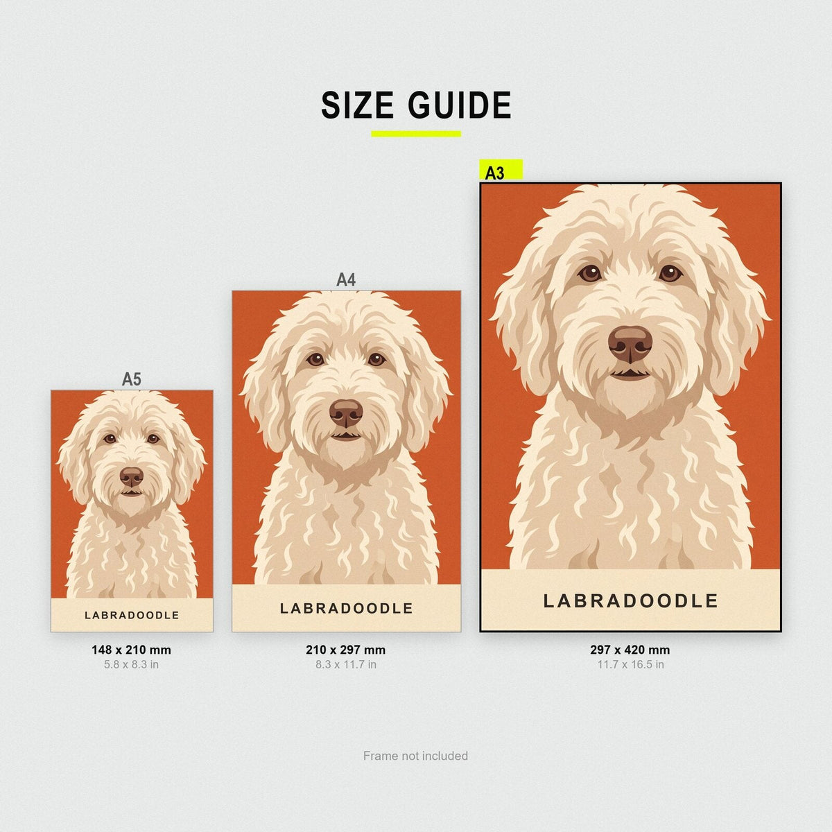 Labradoodle Dog Portrait Art Print