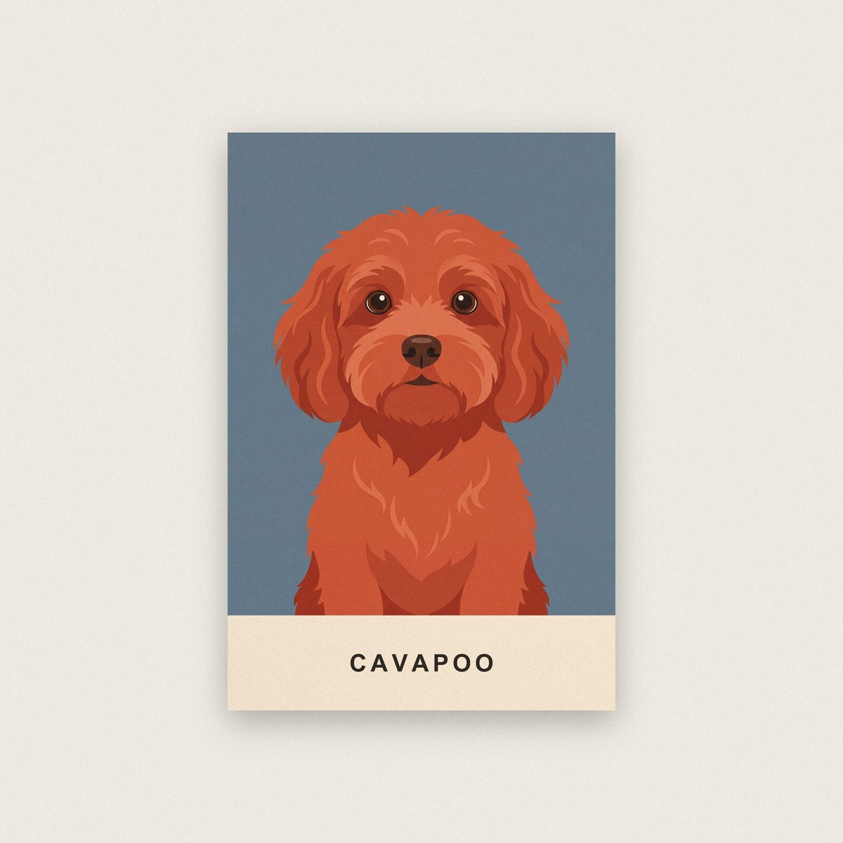 Cavapoo Dog Portrait Art Print
