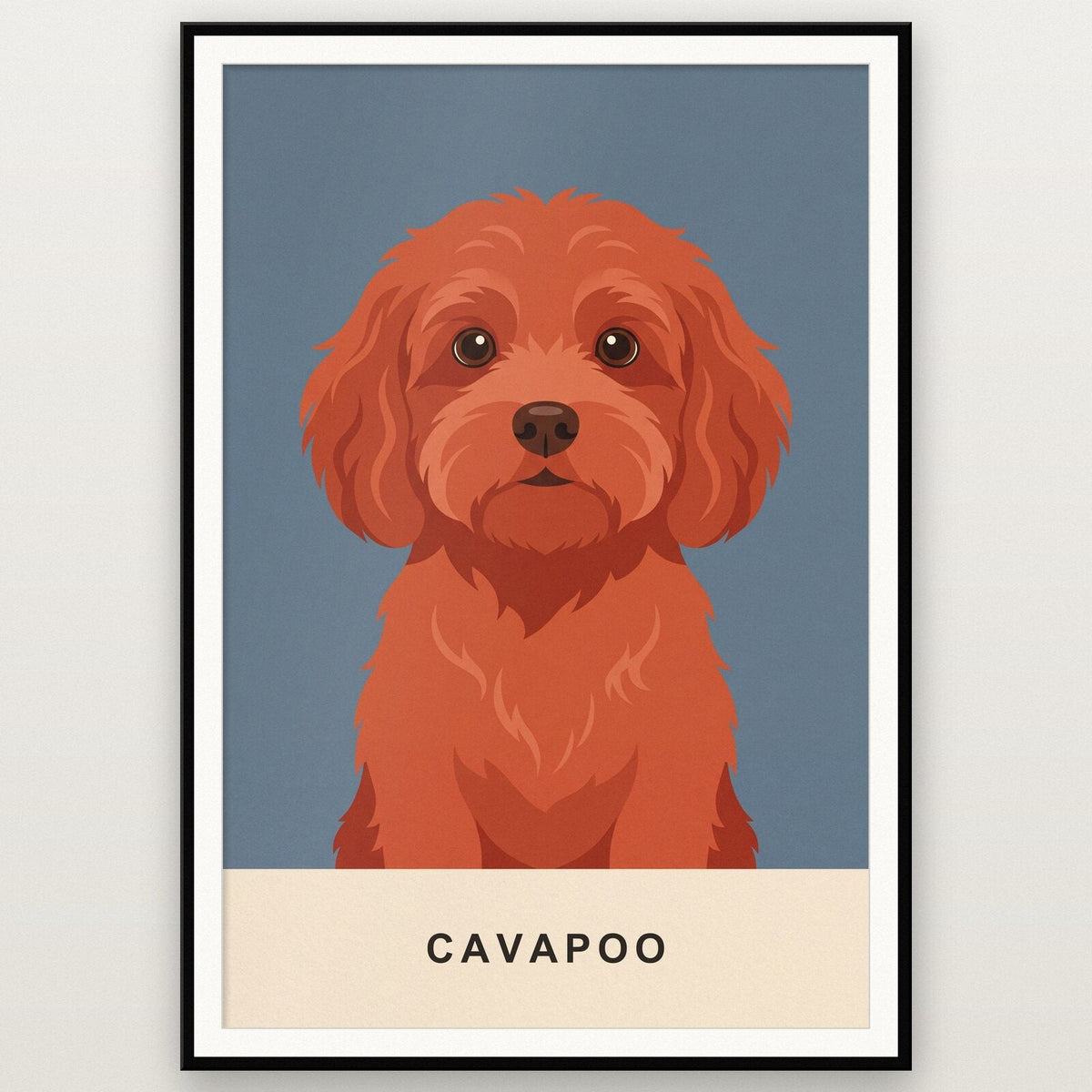 Cavapoo Dog Portrait Art Print
