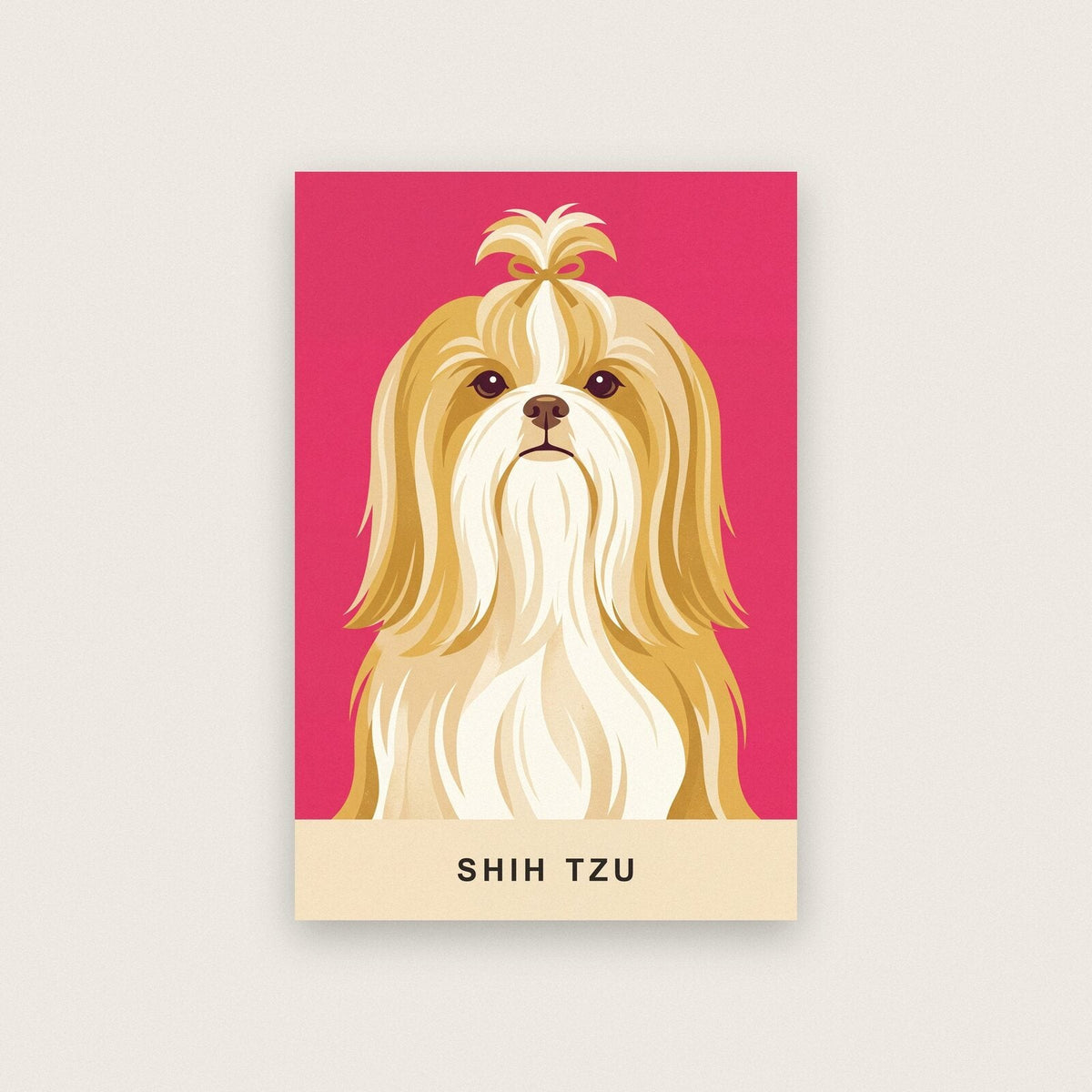 Shih Tzu Dog Portrait Art Print