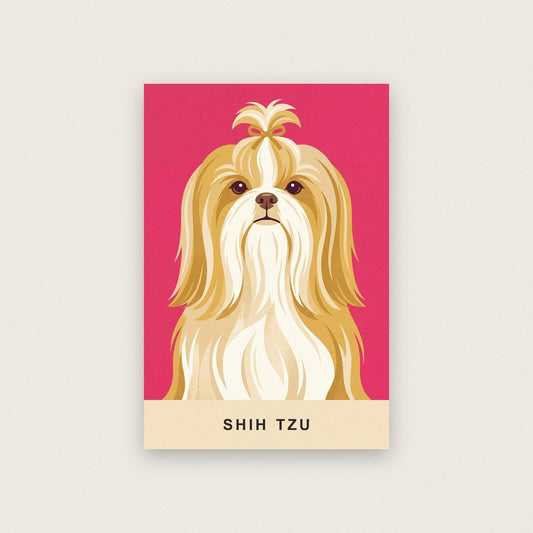 Shih Tzu Dog Portrait Art Print