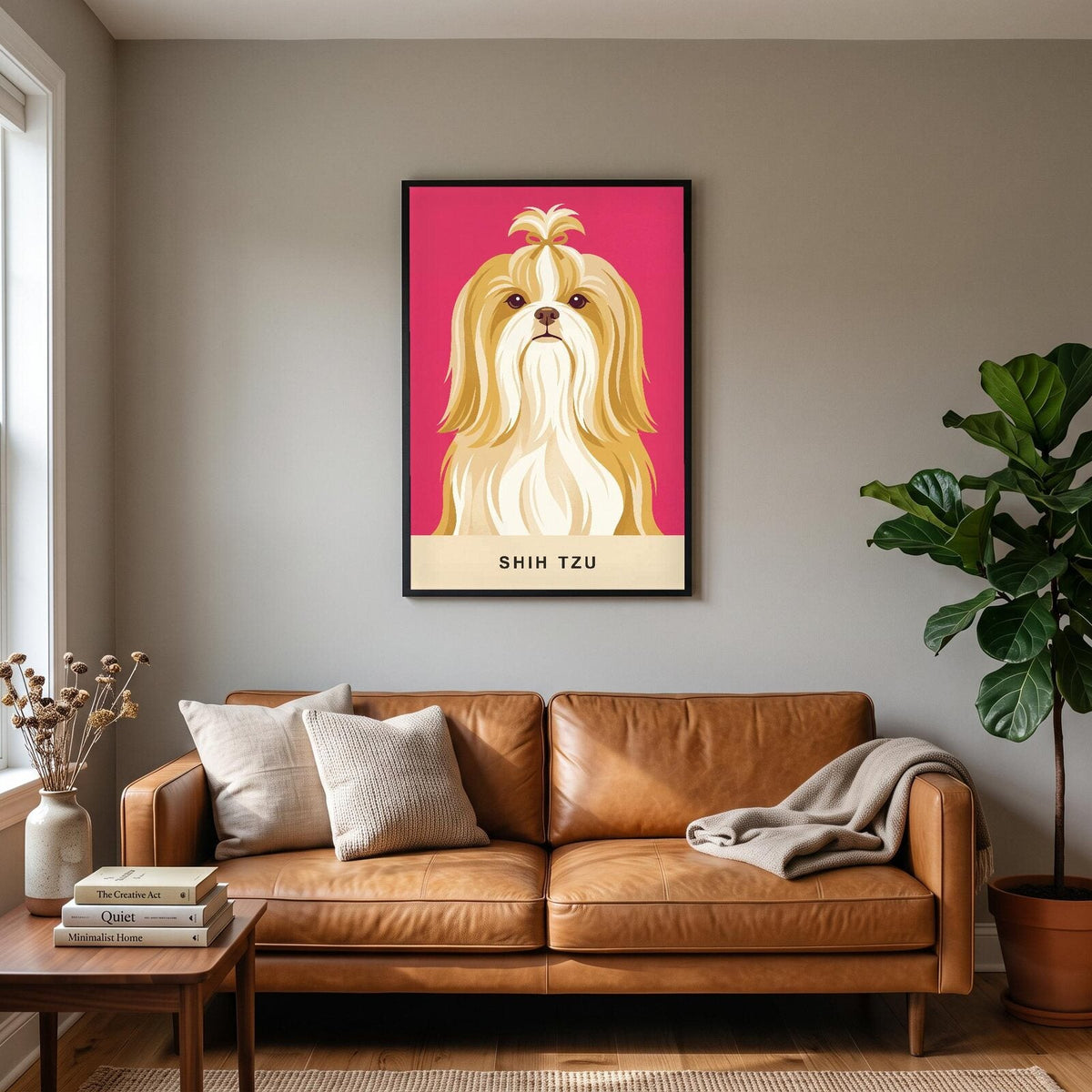 Shih Tzu Dog Portrait Art Print