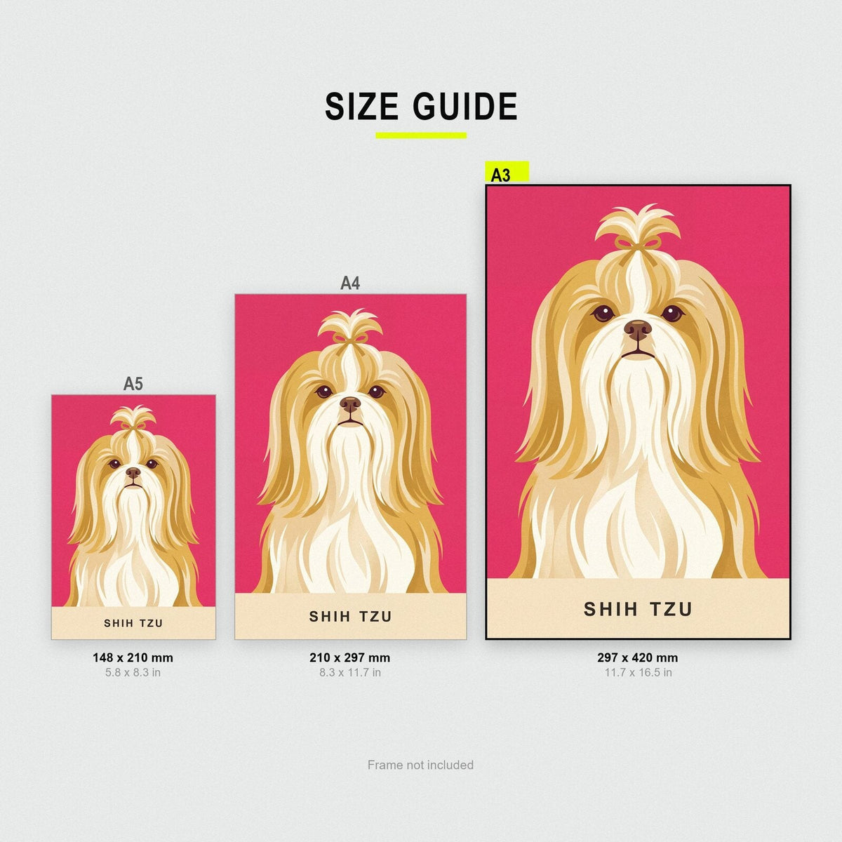 Shih Tzu Dog Portrait Art Print
