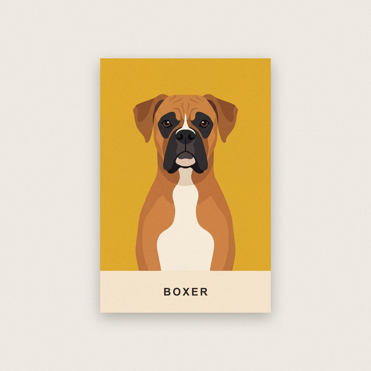Boxer Dog Portrait Art Print