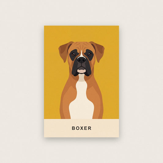 Boxer Dog Portrait Art Print