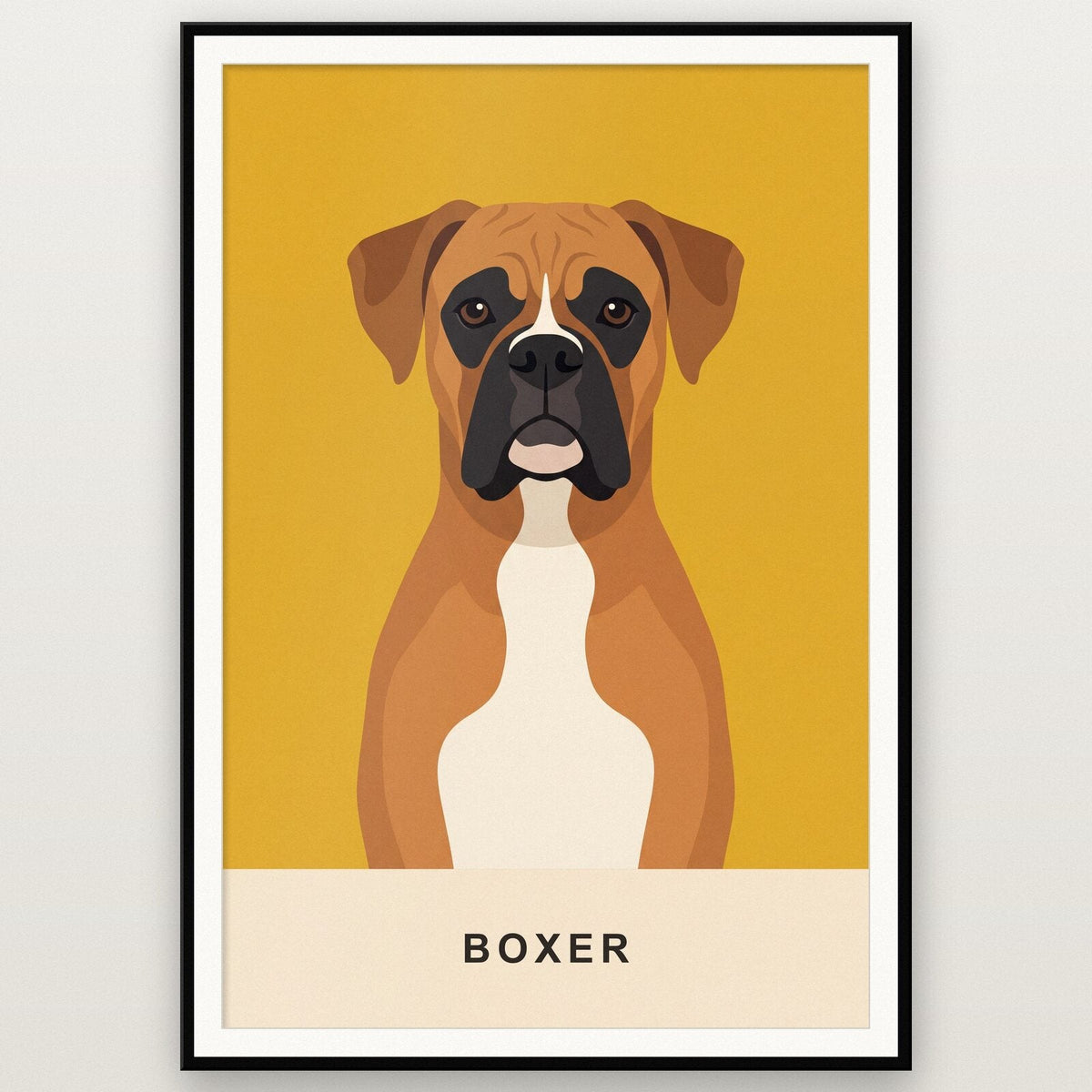 Boxer Dog Portrait Art Print