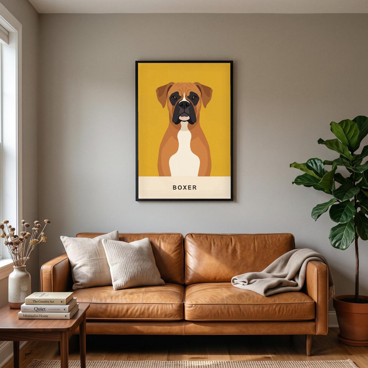 Boxer Dog Portrait Art Print