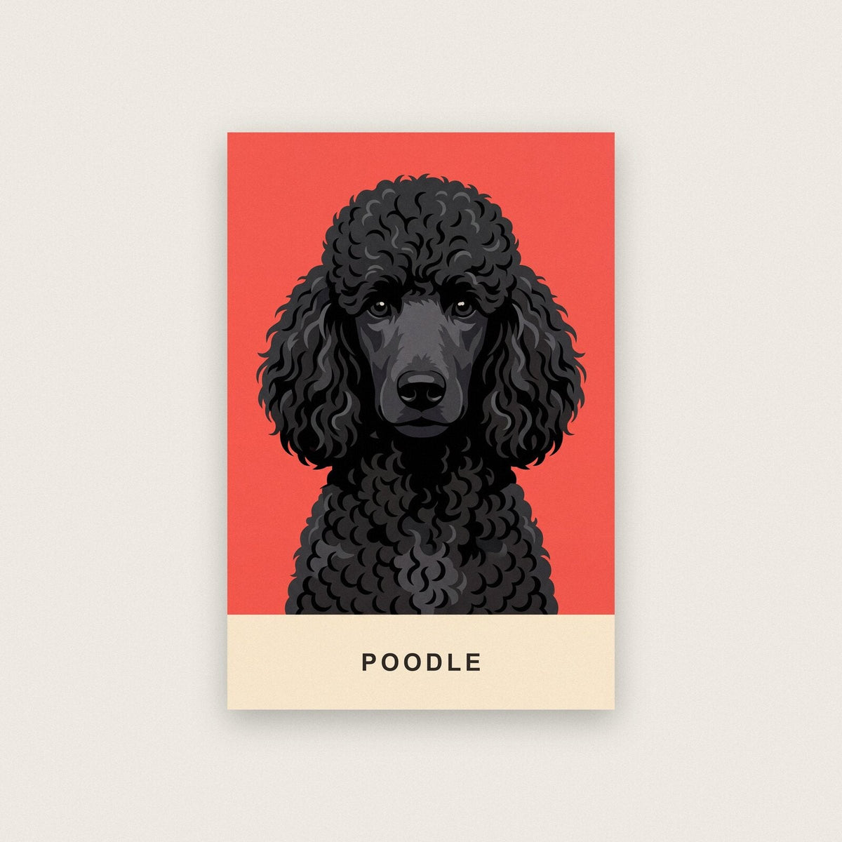 Poodle Dog Portrait Art Print