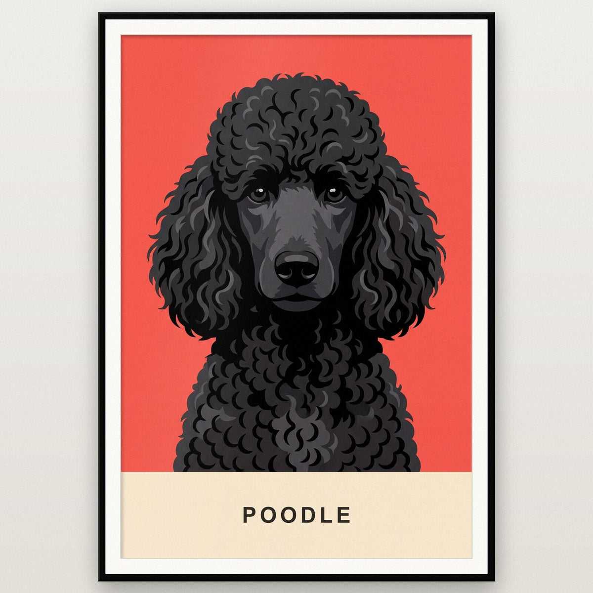 Poodle Dog Portrait Art Print