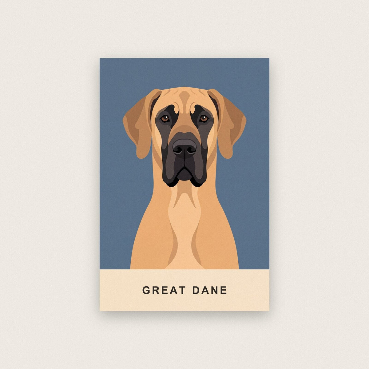 Great Dane Dog Portrait Art Print