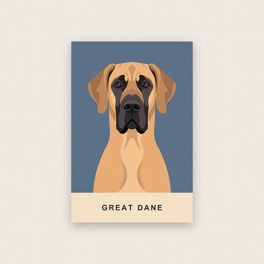 Great Dane Dog Portrait Art Print