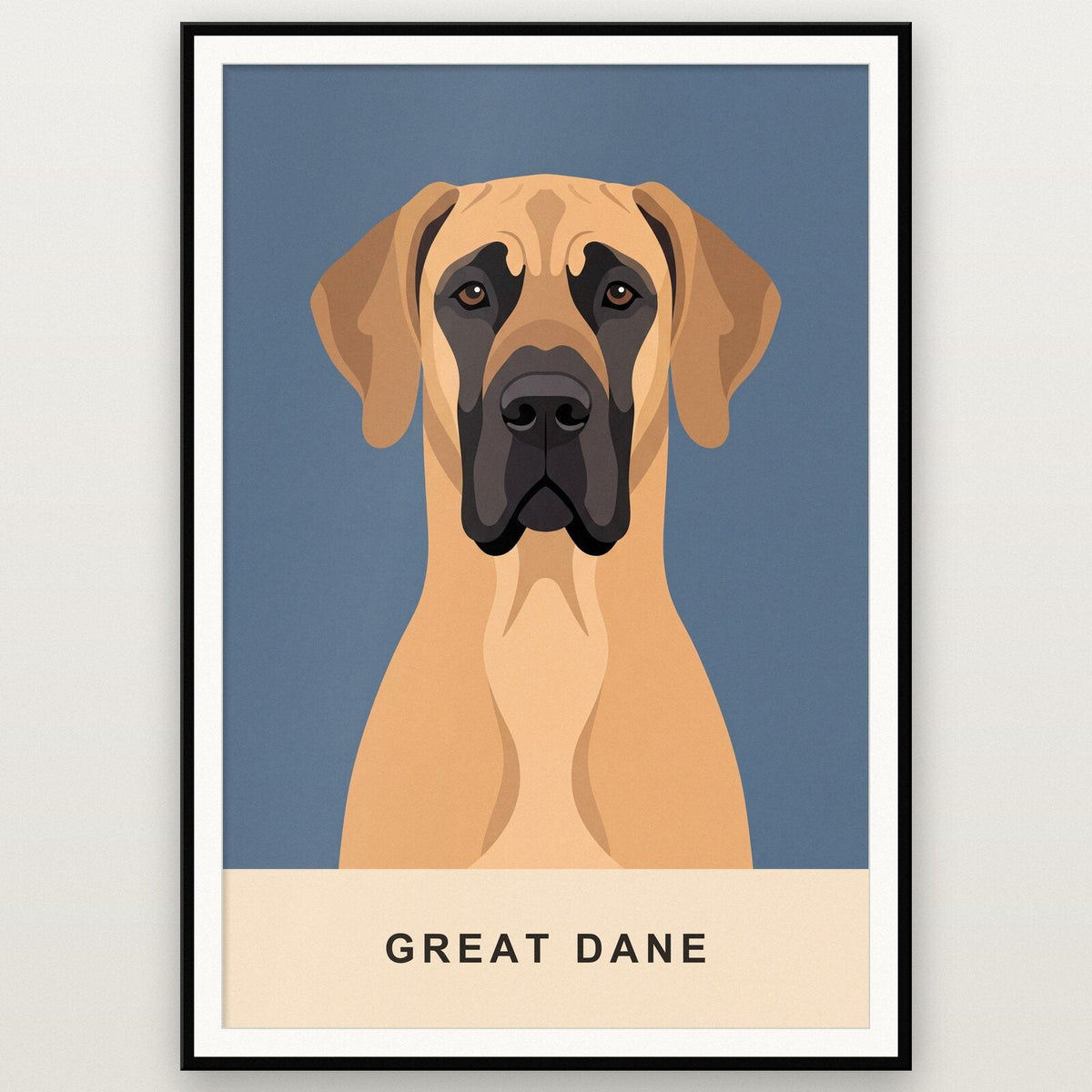 Great Dane Dog Portrait Art Print
