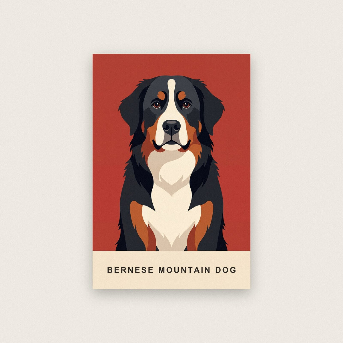 Bernese Mountain Dog Dog Portrait Art Print