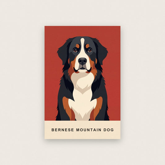Bernese Mountain Dog Dog Portrait Art Print