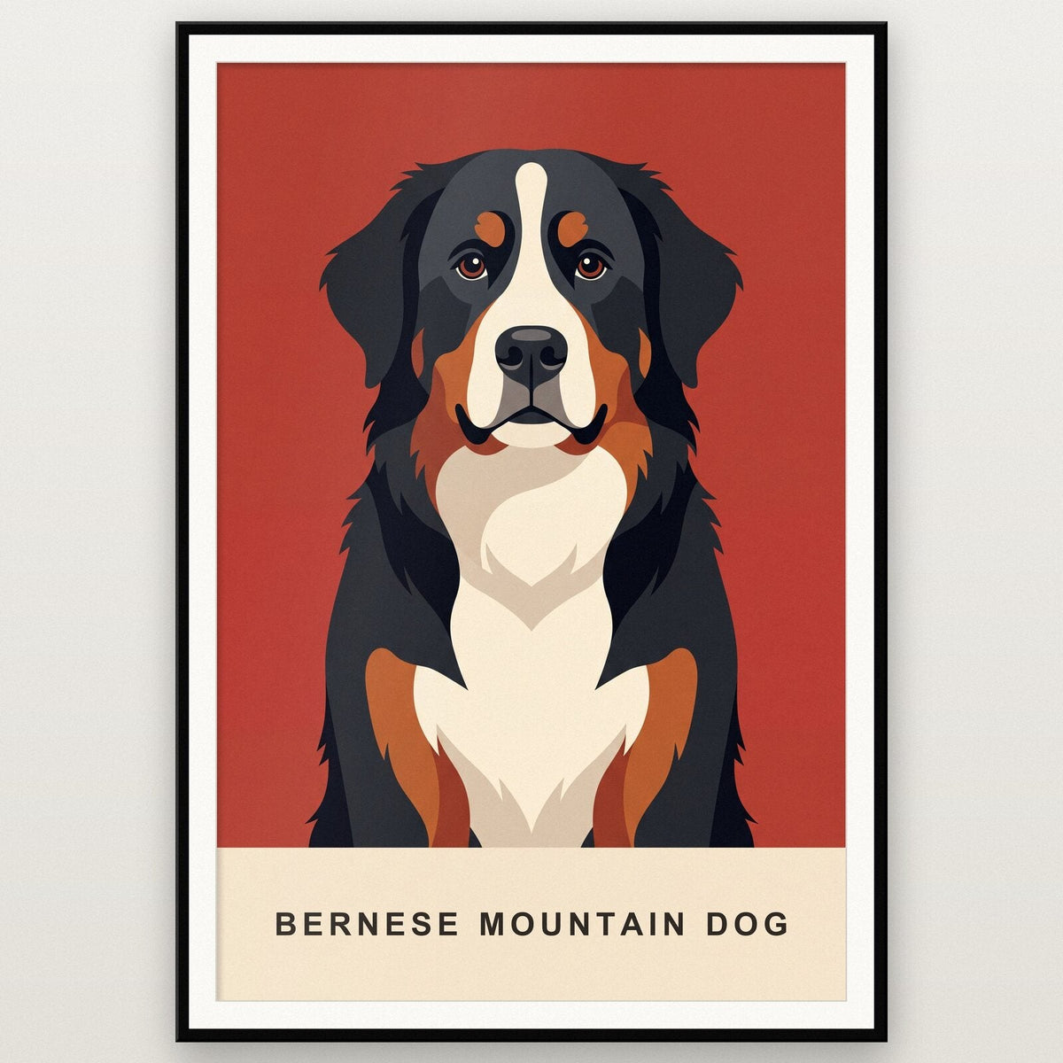 Bernese Mountain Dog Dog Portrait Art Print