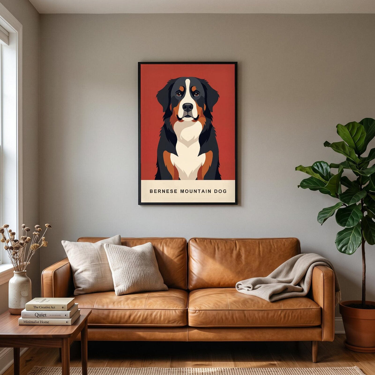 Bernese Mountain Dog Dog Portrait Art Print