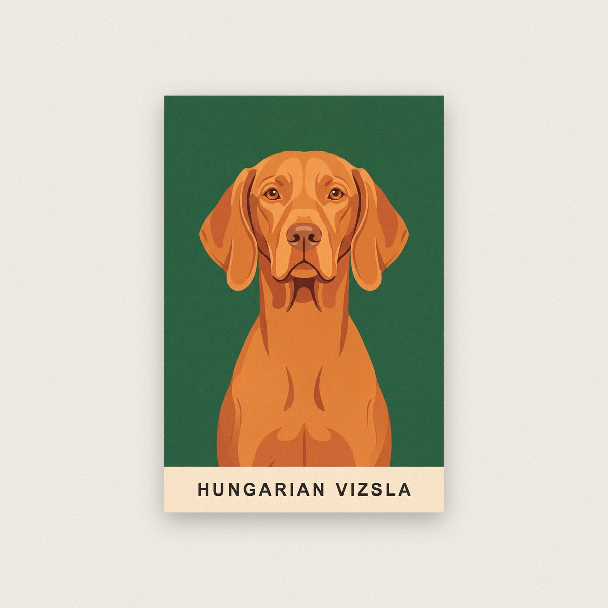 Hungarian Vizsla Dog Portrait Art Print
