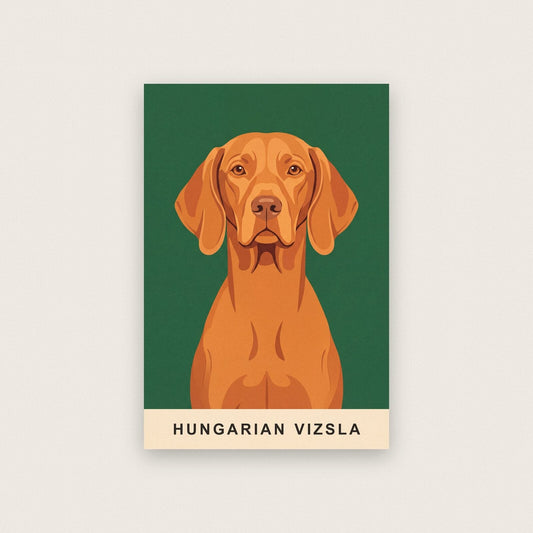Hungarian Vizsla Dog Portrait Art Print