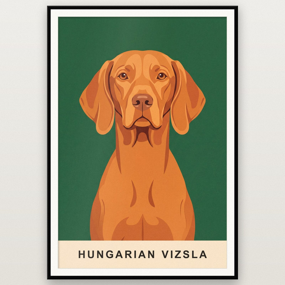 Hungarian Vizsla Dog Portrait Art Print