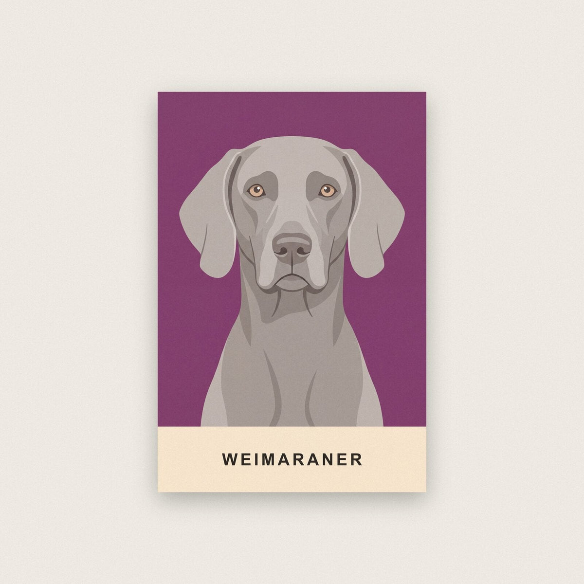 Weimaraner Dog Portrait Art Print