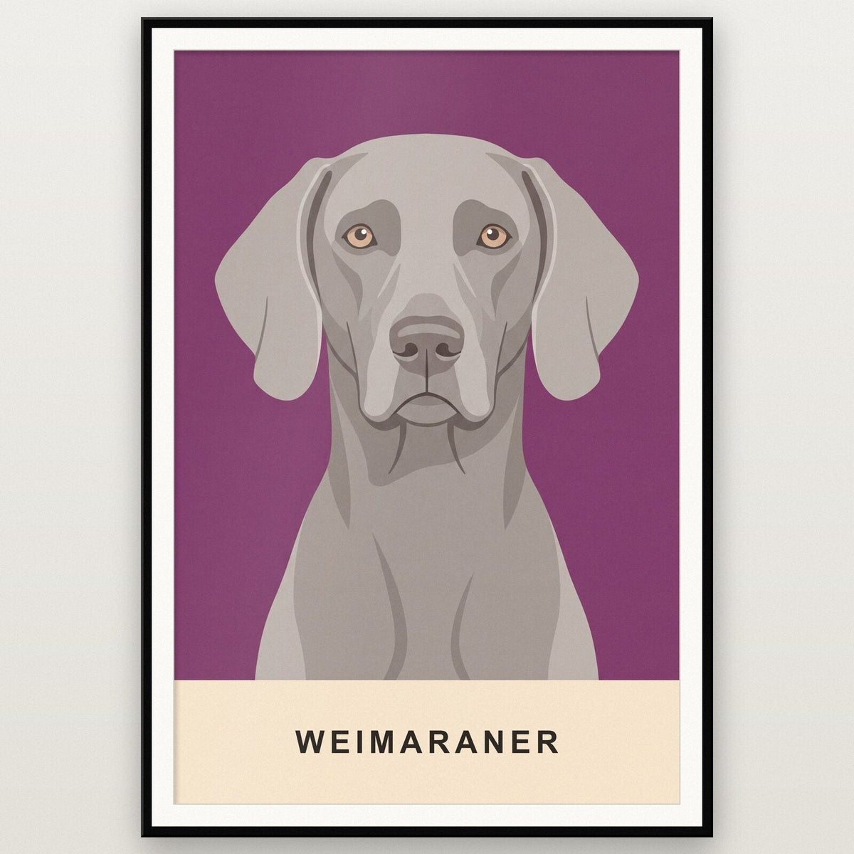 Weimaraner Dog Portrait Art Print