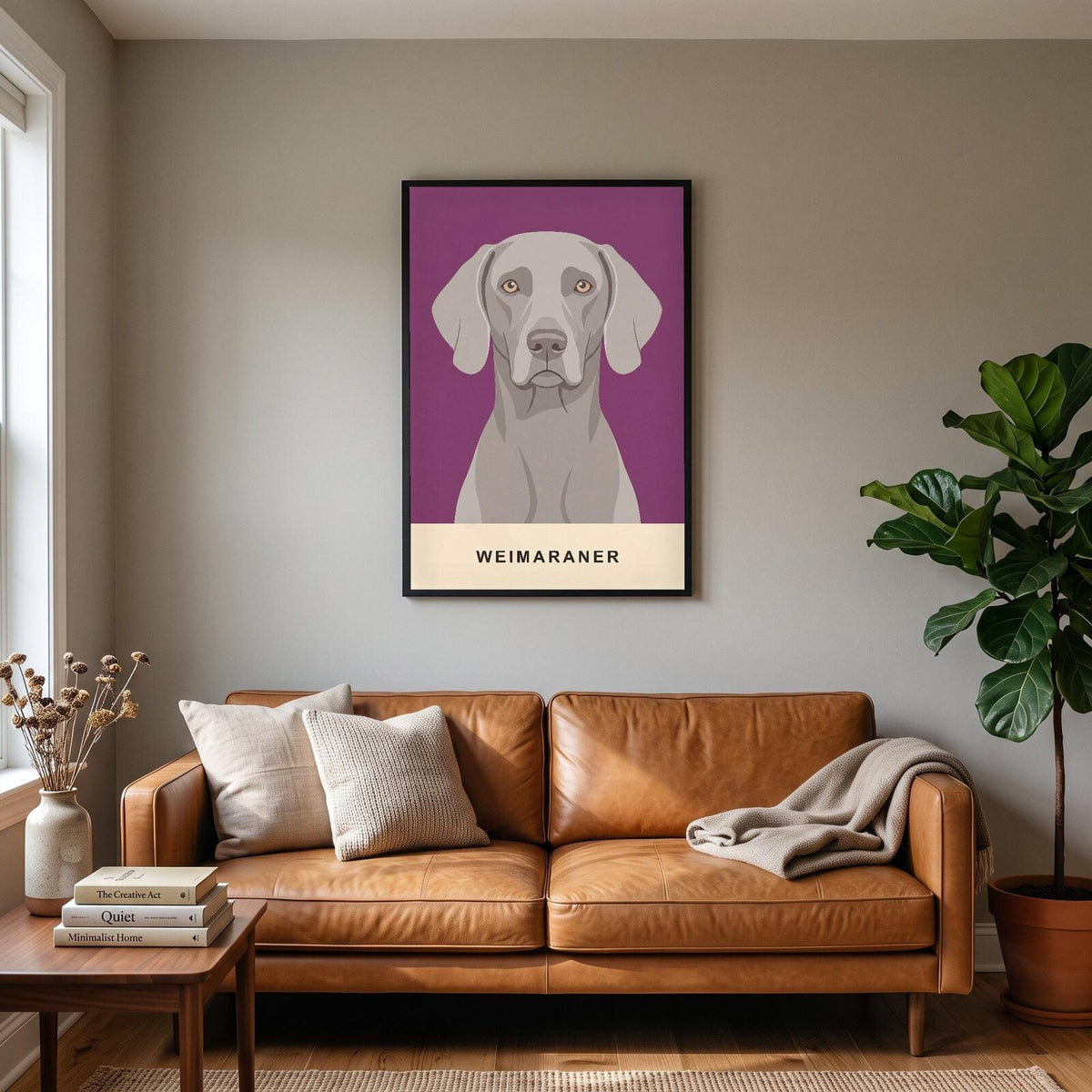 Weimaraner Dog Portrait Art Print
