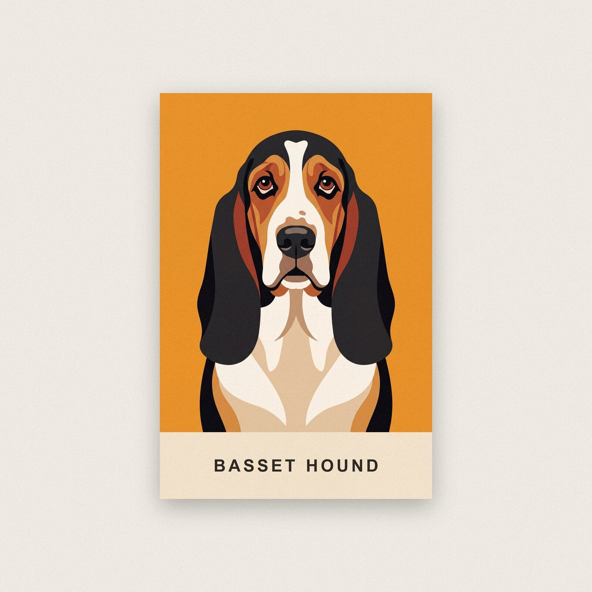 Basset Hound Dog Portrait Art Print