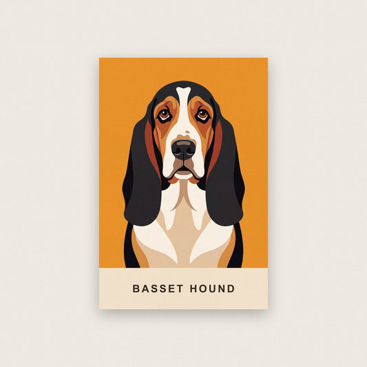 Basset Hound Dog Portrait Art Print