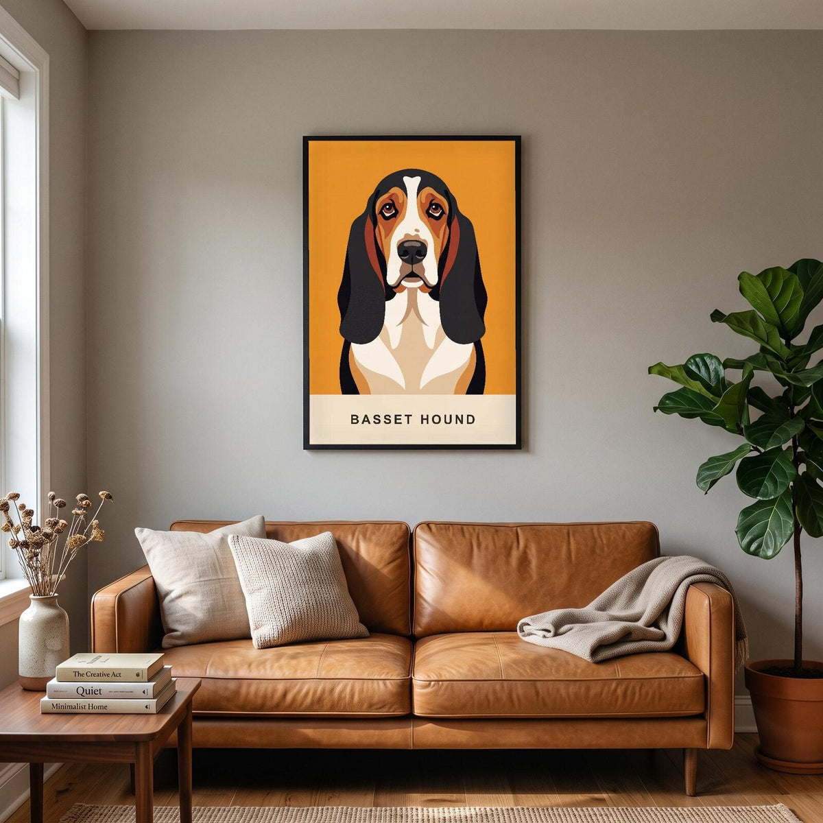 Basset Hound Dog Portrait Art Print