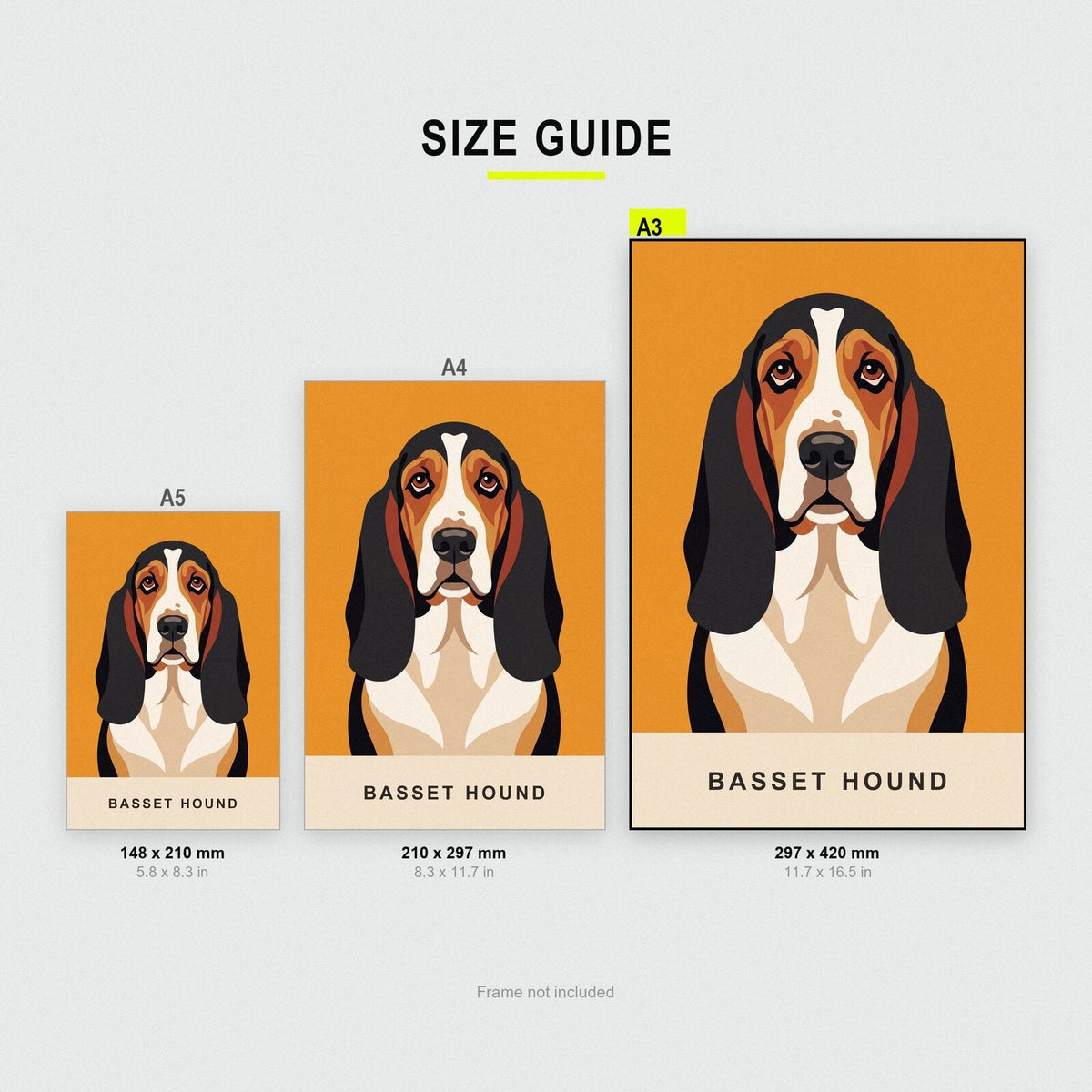 Basset Hound Dog Portrait Art Print