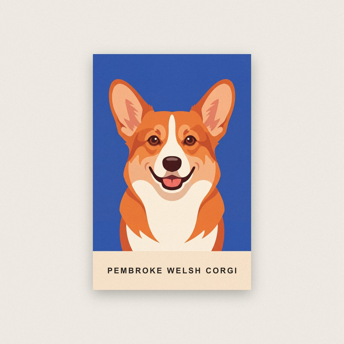 Pembroke Welsh Corgi Dog Portrait Art Print