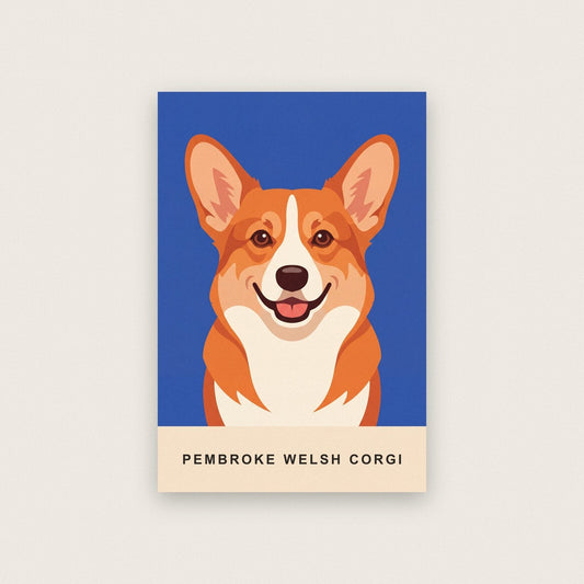 Pembroke Welsh Corgi Dog Portrait Art Print