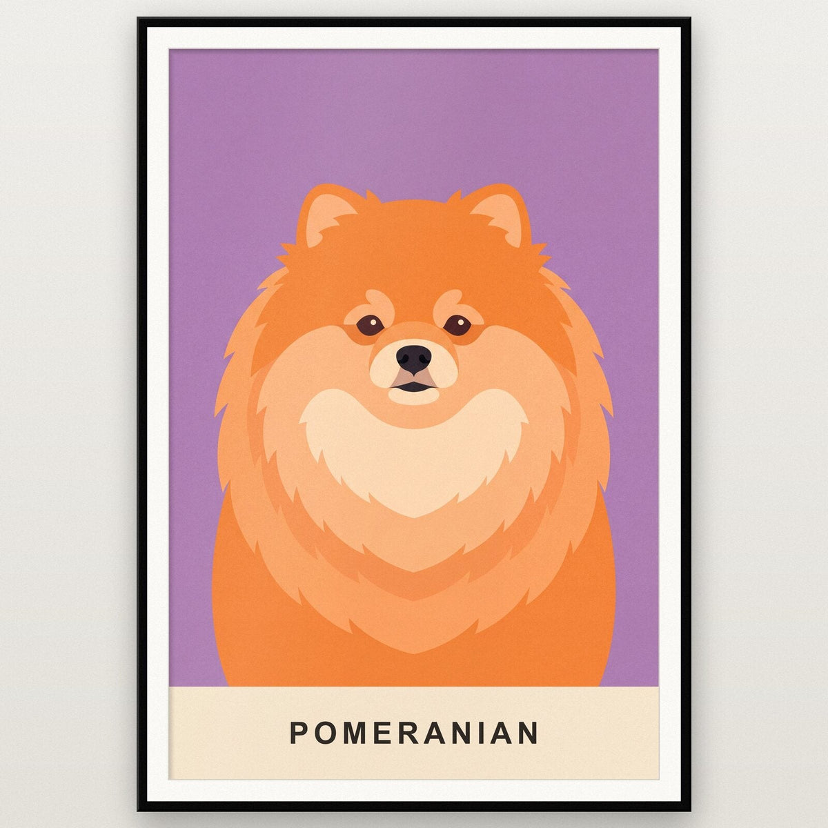 Pomeranian Dog Portrait Art Print
