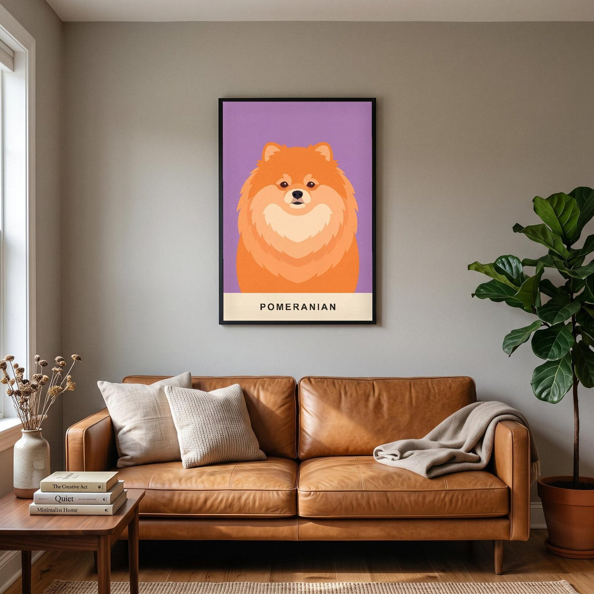 Pomeranian Dog Portrait Art Print
