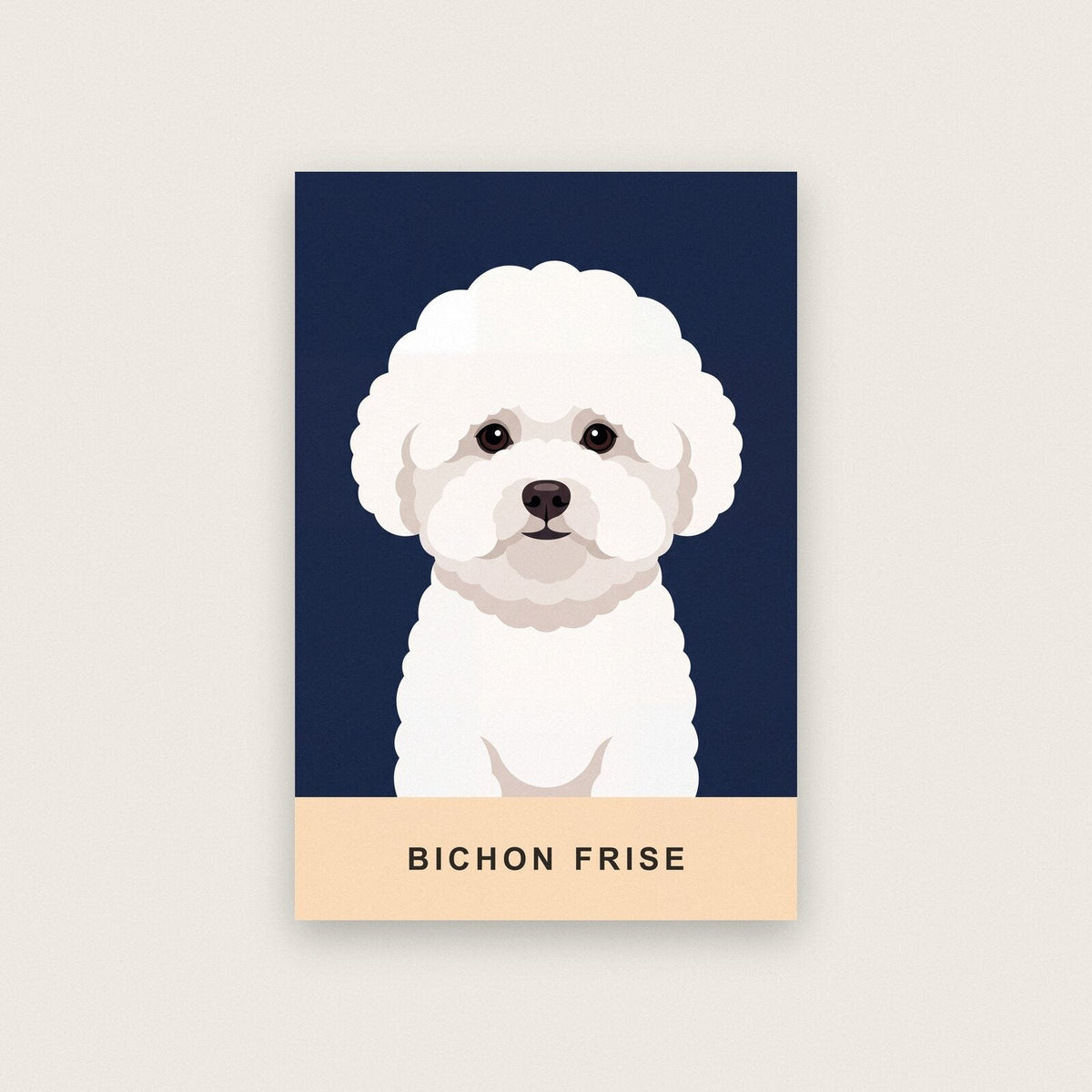 Bichon Frise Dog Portrait Art Print