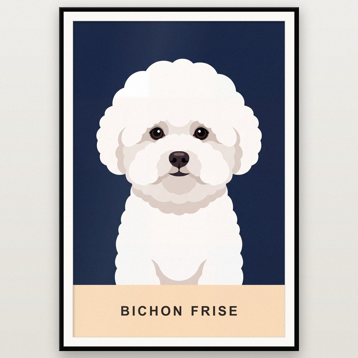 Bichon Frise Dog Portrait Art Print