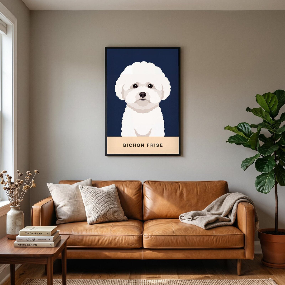 Bichon Frise Dog Portrait Art Print