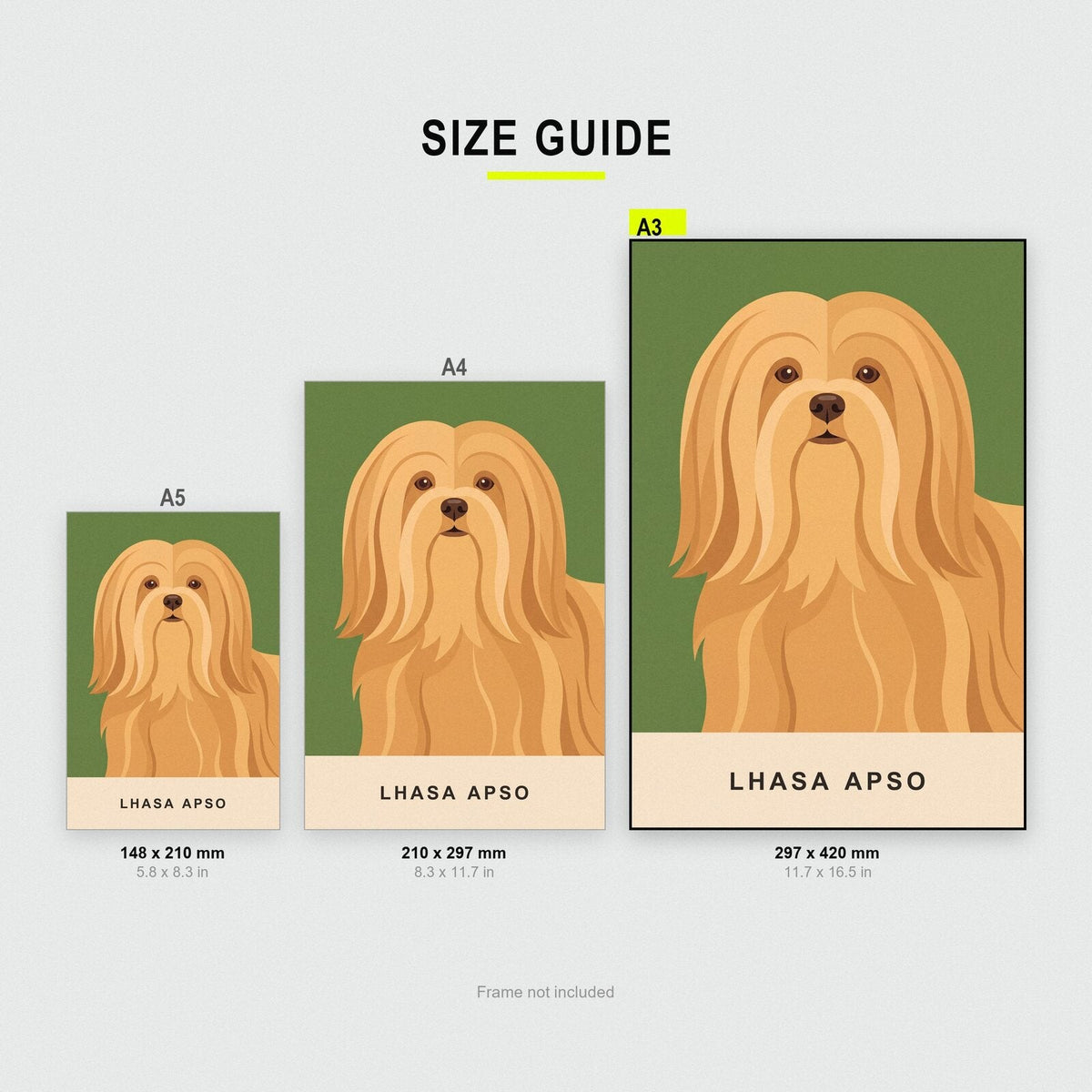 Lhasa Apso Dog Portrait Art Print