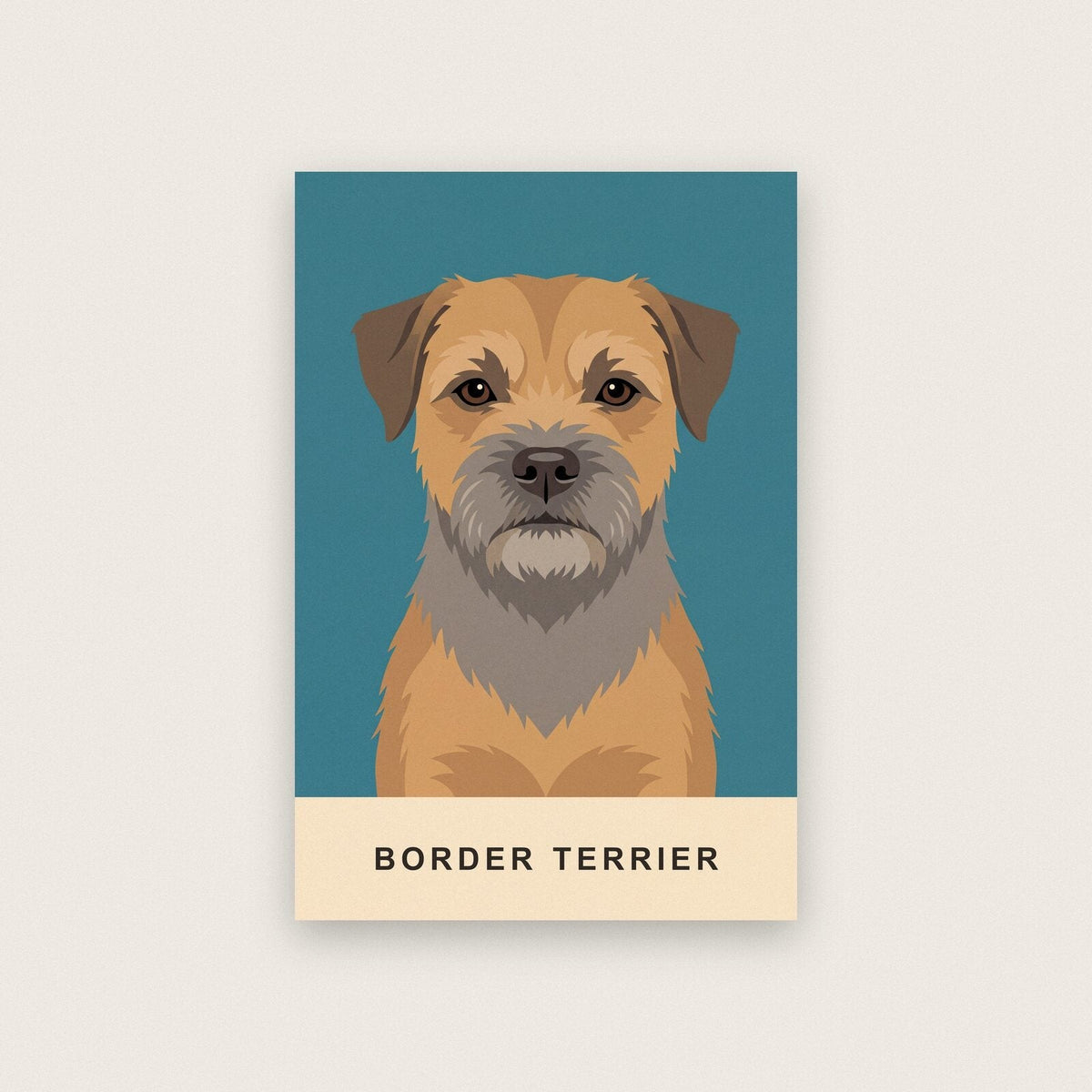 Border Terrier Dog Portrait Art Print
