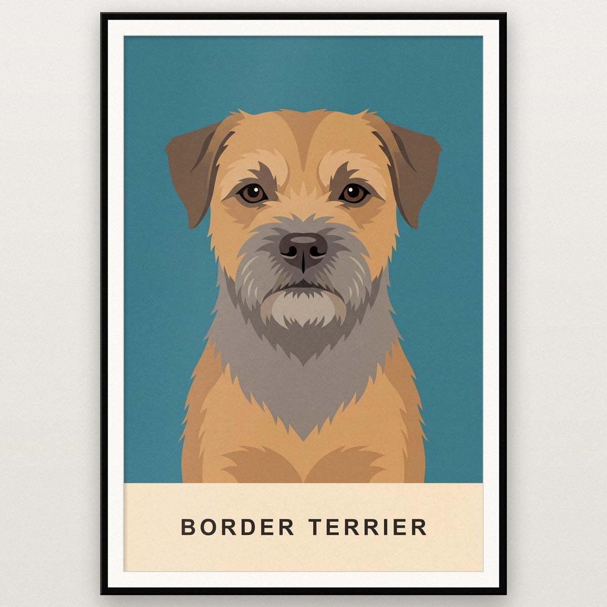 Border Terrier Dog Portrait Art Print