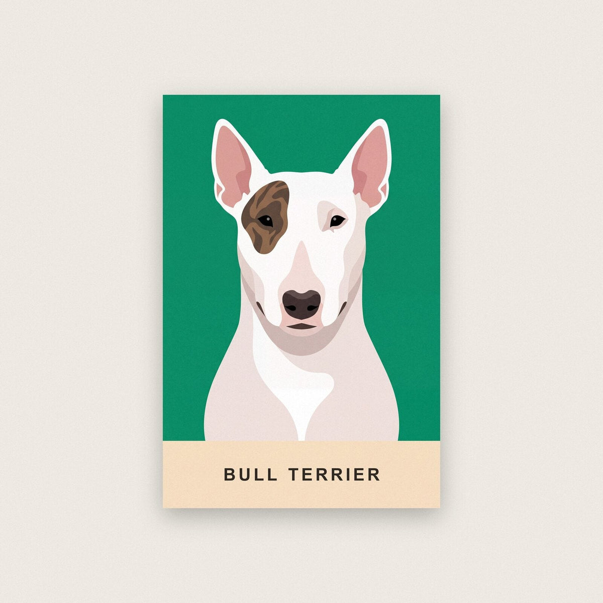 Bull Terrier Dog Portrait Art Print